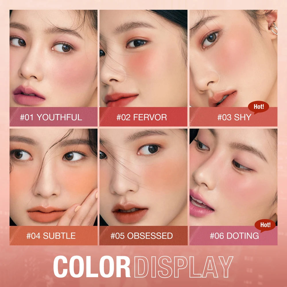 O.TWO.O High-Pigment Blush Stick - Blendable Cream for Lips, Cheeks & Eyes