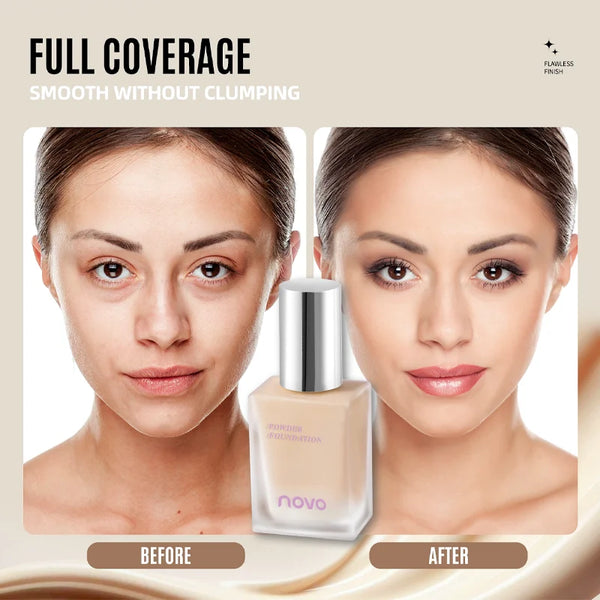 NOVO Hyaluronic Acid & Vitamin E Liquid Foundation - Glow, Matte & Dark Spot Reduction