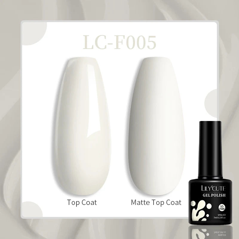 LILYCUTE 7ml Jelly Amber Dark Bloom Leopard Gel Polish - Semi-Permanent UV Nail Art