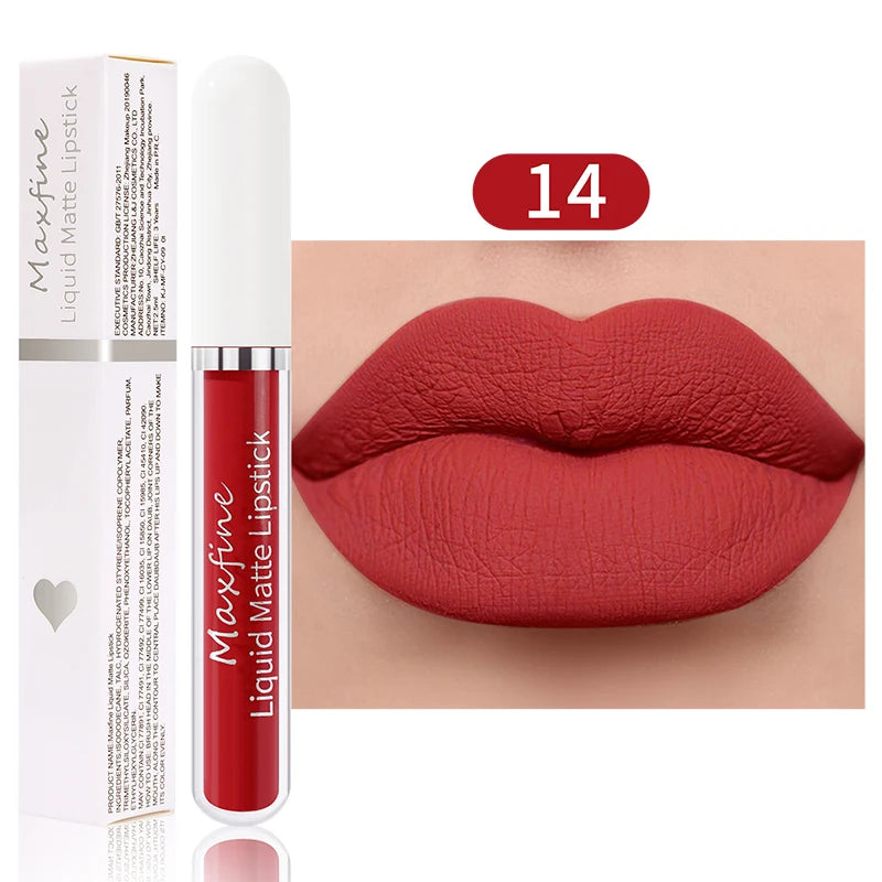 Matte Liquid Velvet Lip Glaze - Waterproof Sexy Long-Lasting Moisturizing Lipstick