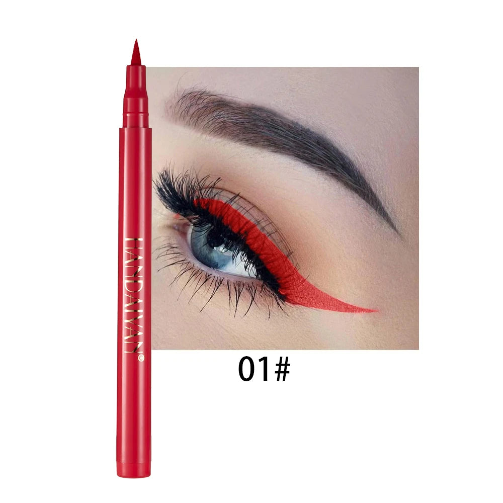 Rainbow Colorful Liquid Eyeliner Pen Set - Waterproof Matte, Long-Lasting