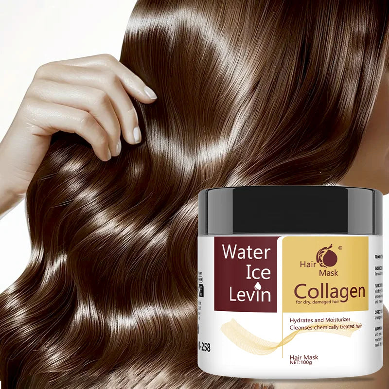 Collagen & Hyaluronic Acid Hair Mask - 100g Keratin Repair for Dry Damaged Hair