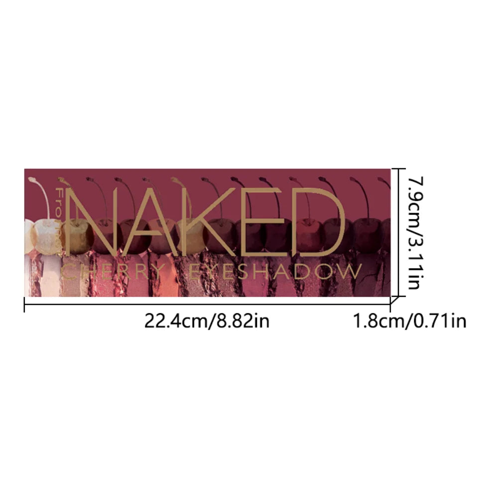 12-Color Brown & Pink Eyeshadow Palette - Long-Lasting Easy Everyday Makeup