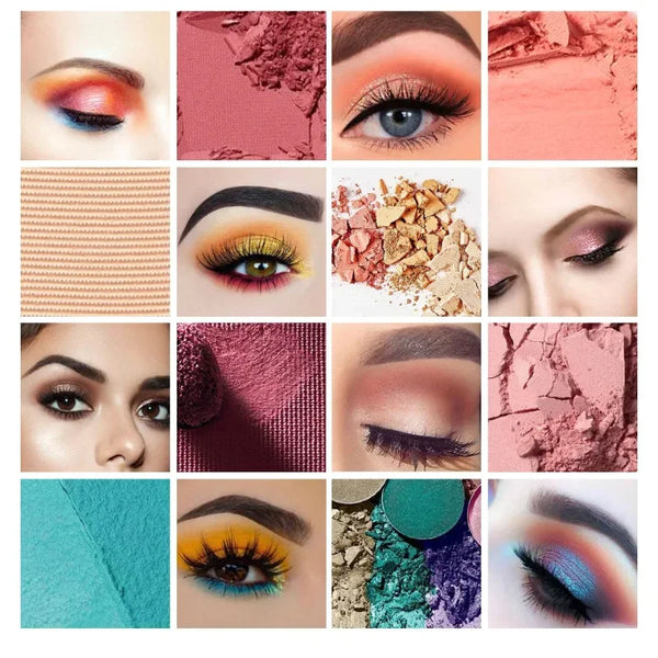40-Color Eyeshadow Palette - Matte, Glitter, Pearlescent & Shimmer Nude to Bold