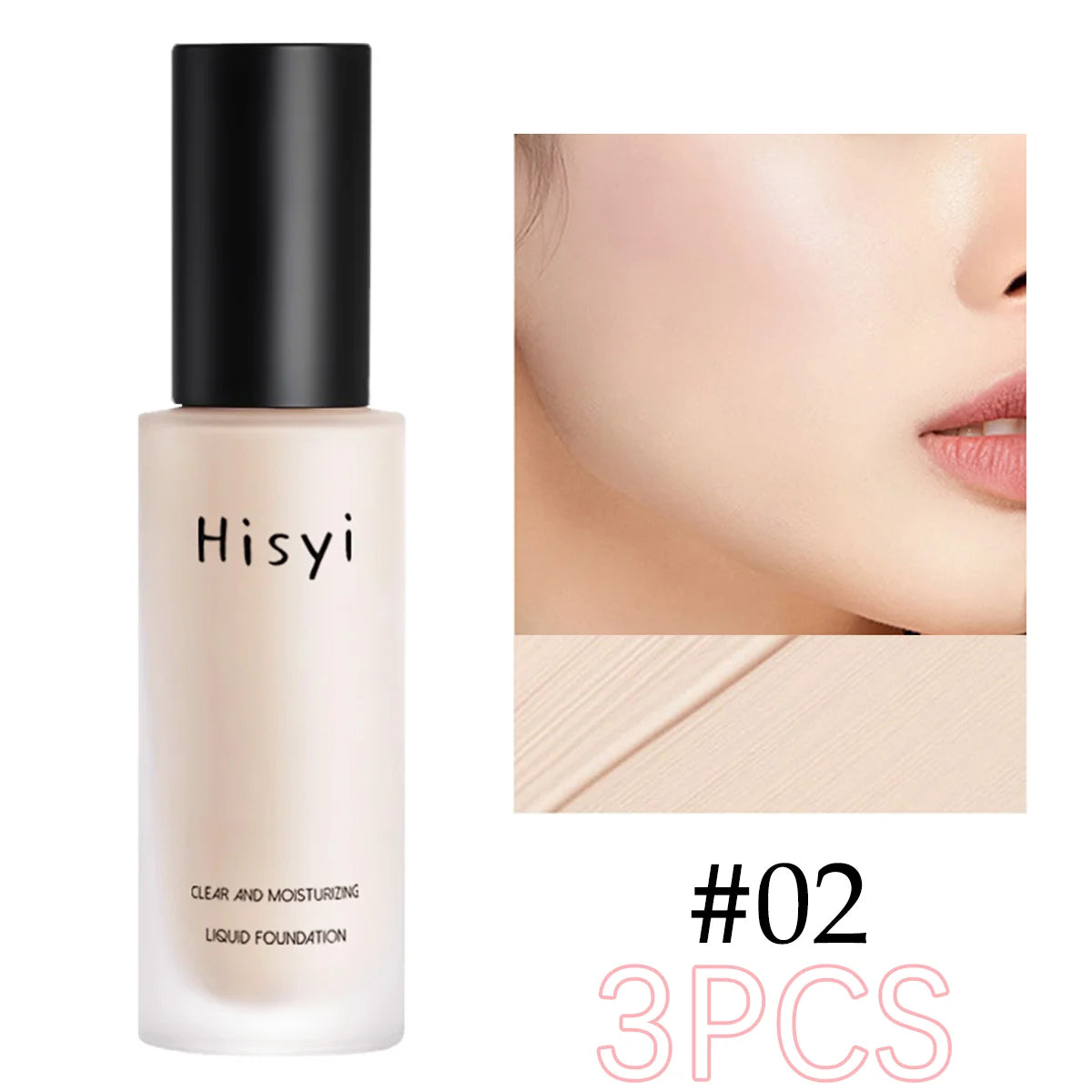 Natural Transparent Liquid Foundation - Flaw-Covering, No Powder Finish