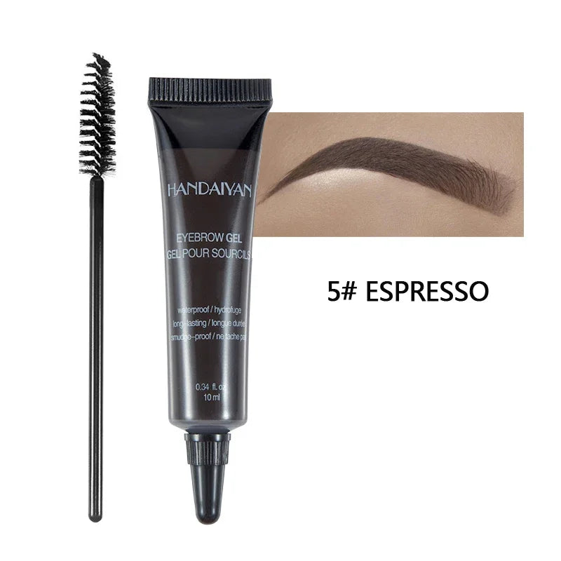 Handaiyan 10ml Tinted Eyebrow Cream Gel - Waterproof Natural, 6 Colors