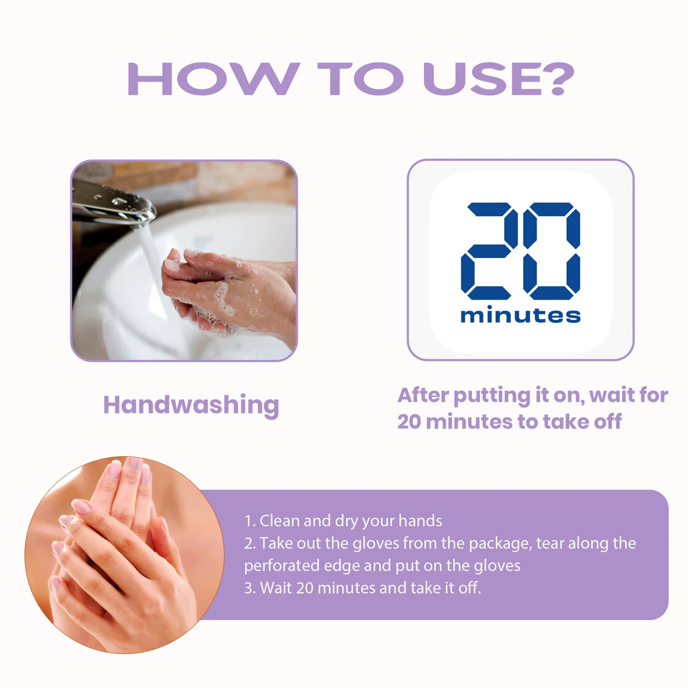 Eelhoe Lavender Hand Mask - Exfoliating, Brightening & Deep Nourishment for Smooth Hands