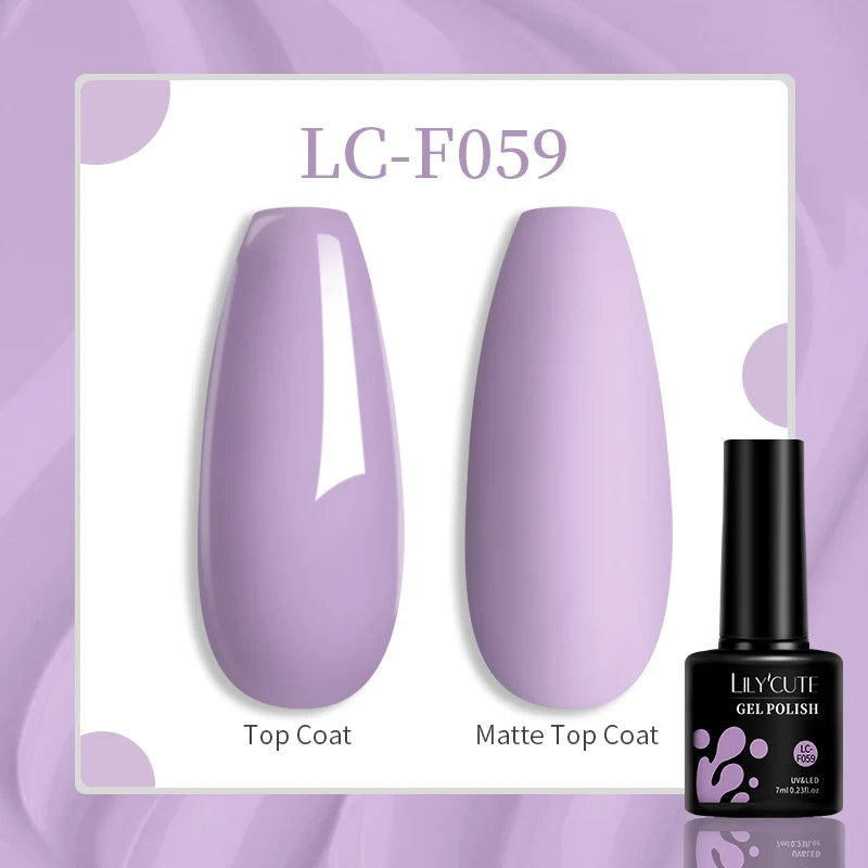 LILYCUTE 7ml Jelly Amber Dark Bloom Leopard Gel Polish - Semi-Permanent UV Nail Art