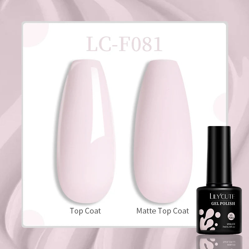 LILYCUTE 7ml Jelly Amber Dark Bloom Leopard Gel Polish - Semi-Permanent UV Nail Art