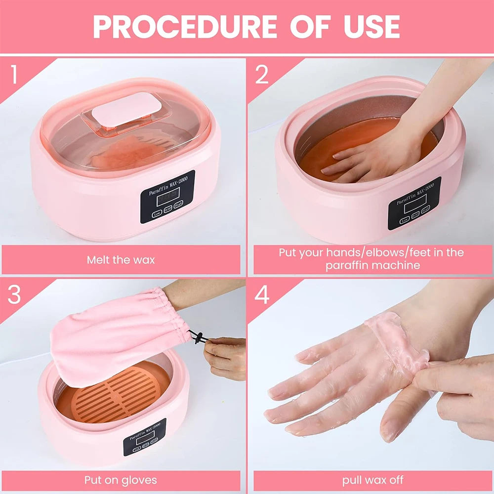 ZONGKUNG 200W Digital Wax Heater Machine - 2L Hands, Feet & Body Hair Removal Spa