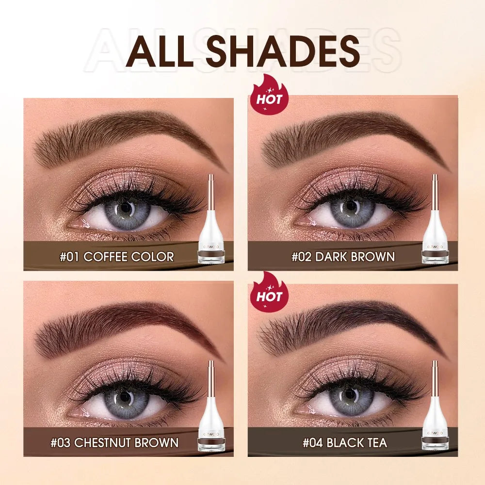 O.TWO.O Eyebrow Pomade Brow Gel - Natural Waterproof Sculpted Tint with Brush