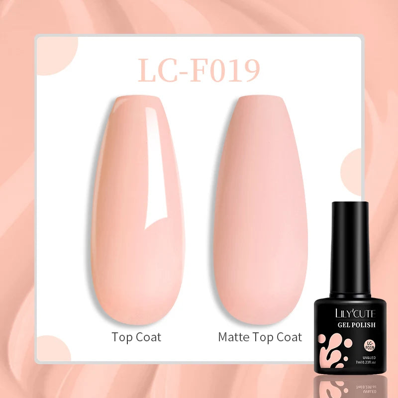 LILYCUTE 7ml Jelly Amber Dark Bloom Leopard Gel Polish - Semi-Permanent UV Nail Art