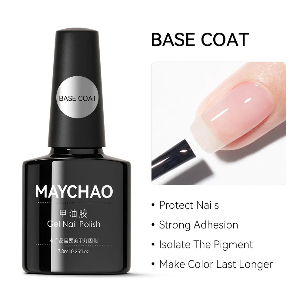 MAYCHAO 7.3ml Transparent Jelly Nude Gel Nail Polish - CPNP Certified UV/LED Soak-Off