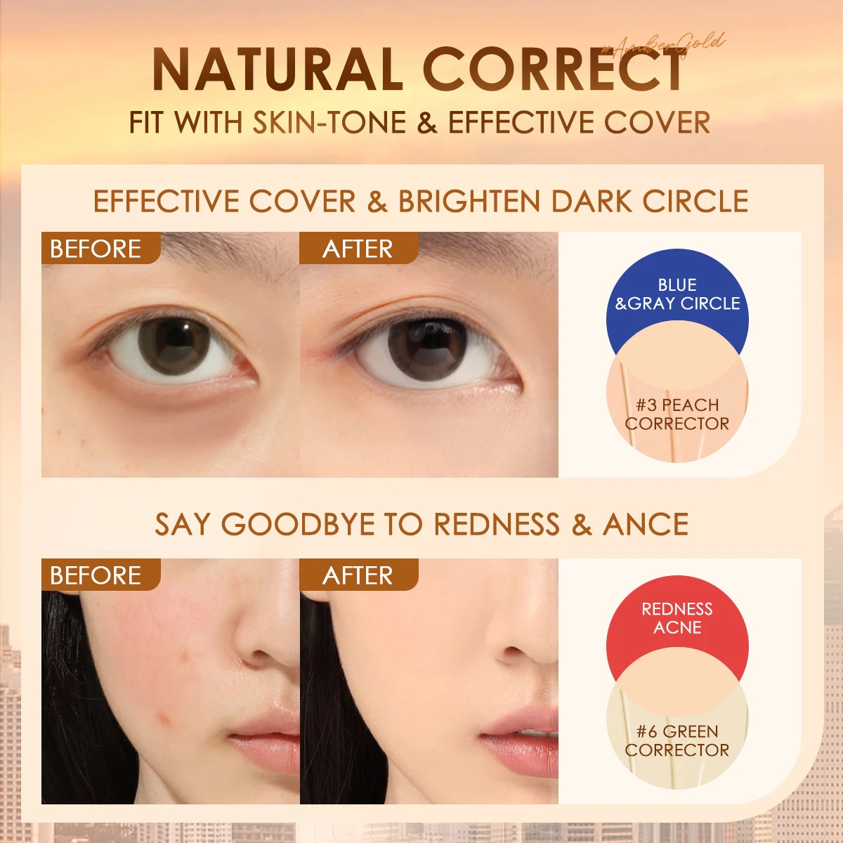 FOCALLURE 7-Color Matte Concealer Foundation - Flawless Liquid Contour Coverage