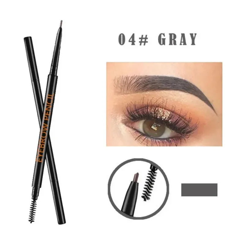 1.5mm Ultra-Fine Double-Head Eyebrow Pencil - Auto-Rotation Waterproof Natural