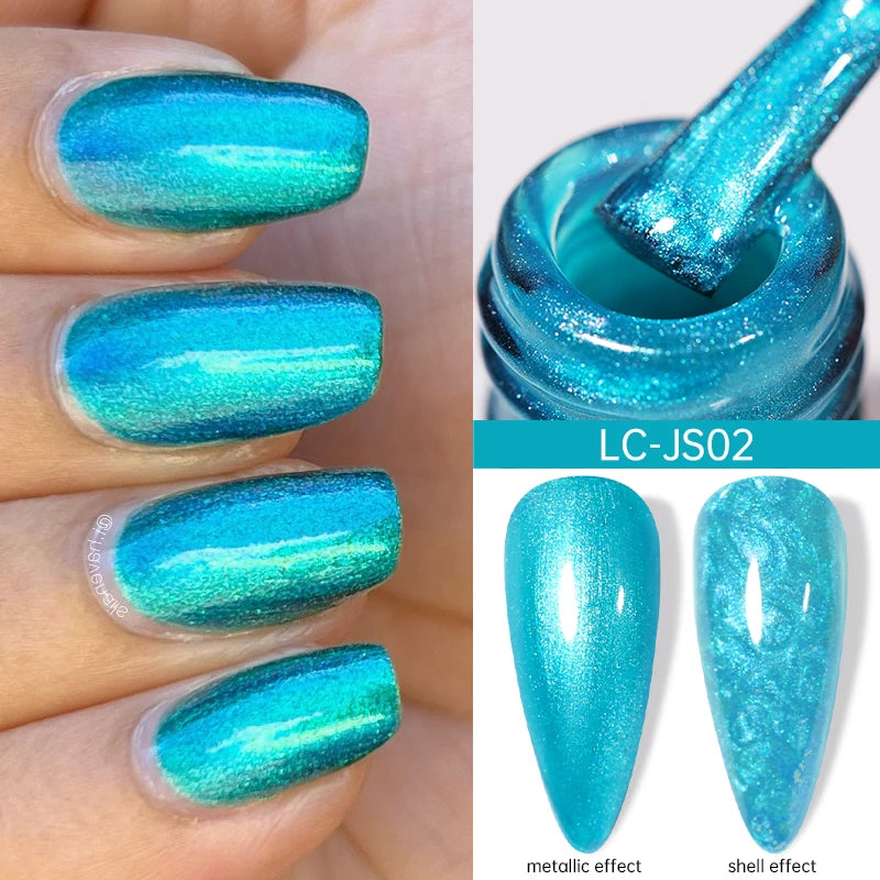 LILYCUTE 5ml Reflective Glitter Liner Gel - Champagne Sparkling Lines for French Nail Art