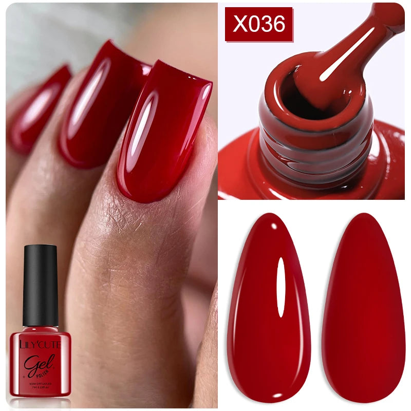 LILYCUTE 7ml Thermal Temperature-Changing Gel Nail Polish - Semi-Permanent UV Gel Art