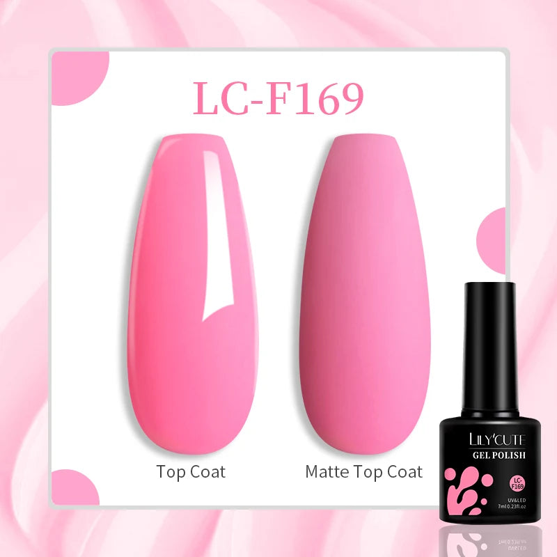 LILYCUTE 7ml Jelly Amber Dark Bloom Leopard Gel Polish - Semi-Permanent UV Nail Art