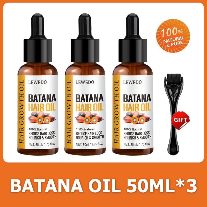 LEWEDO Naturals Pure Batana Oil - Fast Hair Growth, Anti-Hair Loss & Nourishing