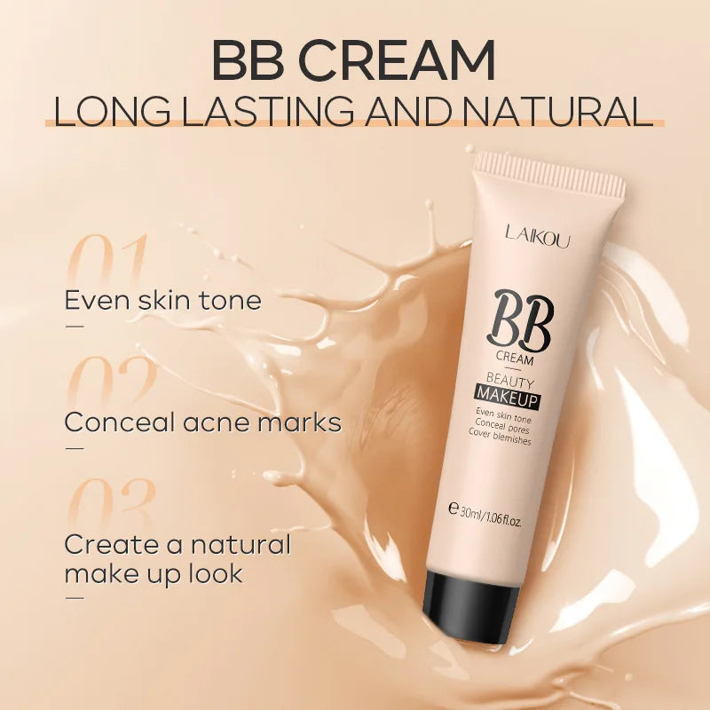 6-Shade BB Cream Concealer Primer - 30ml Natural Facial Liquid Foundation
