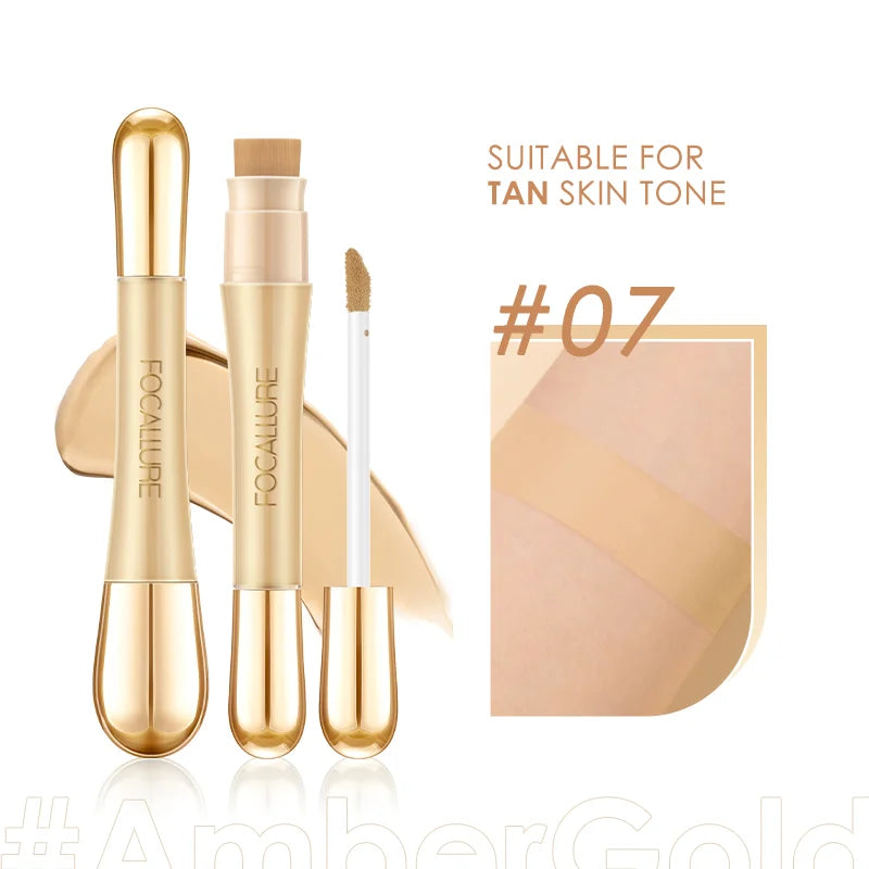 FOCALLURE 7-Color Matte Concealer Foundation - Flawless Liquid Contour Coverage
