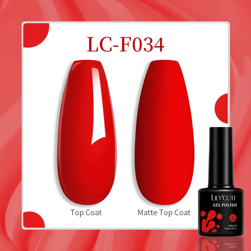 LILYCUTE 7ml Jelly Amber Dark Bloom Leopard Gel Polish - Semi-Permanent UV Nail Art