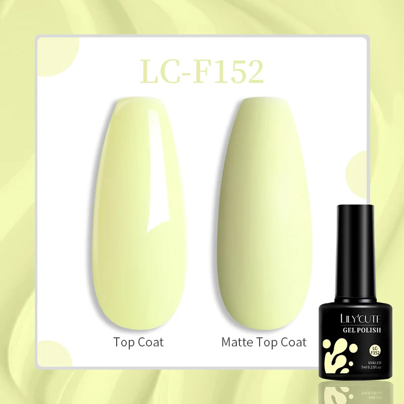 LILYCUTE 7ml Jelly Amber Dark Bloom Leopard Gel Polish - Semi-Permanent UV Nail Art