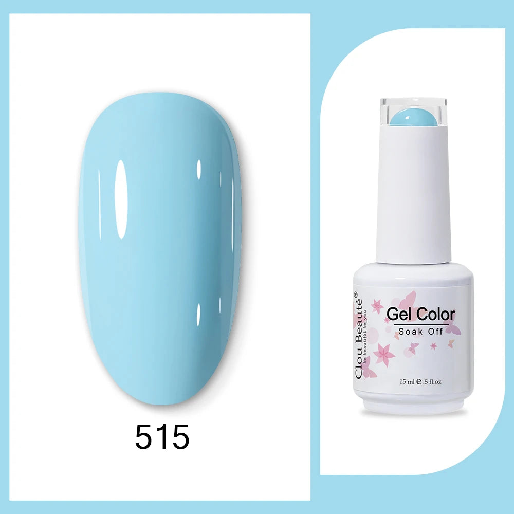 Clou Beaute 15ml HEMA & TPO Free Gel Polish - Army Green Organic Semi-Permanent Nail Art