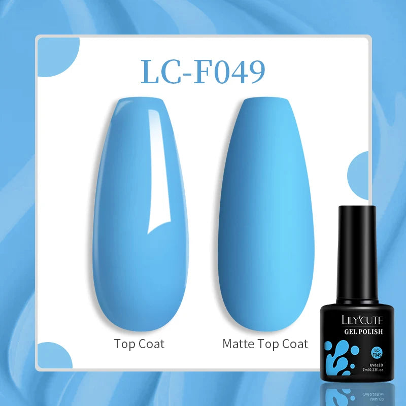 LILYCUTE 7ml Jelly Amber Dark Bloom Leopard Gel Polish - Semi-Permanent UV Nail Art