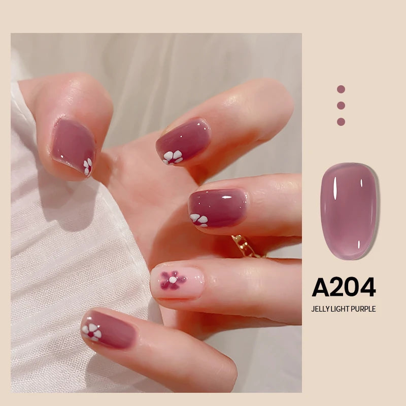 MAYCHAO 7.3ml Transparent Jelly Nude Gel Nail Polish - CPNP Certified UV/LED Soak-Off