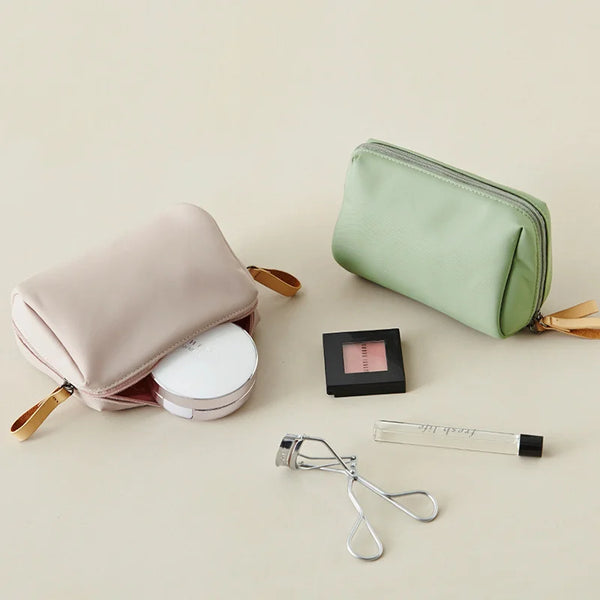 2025 Korean Style Luxury Cosmetic Bag - Waterproof Solid Colour Makeup Organizer Pouch