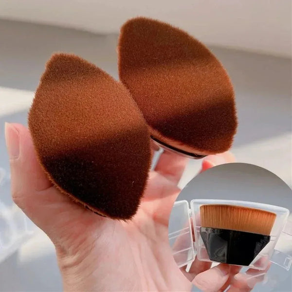 Professional Powder & Blusher Foundation Brush - Soft Wool Fiber, Available in 1-4 Pack