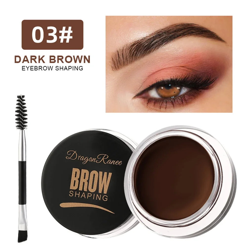 3D Wild Eyebrow Cream Gel Wax - Matte Brown & Black Natural Tint Enhancer Set