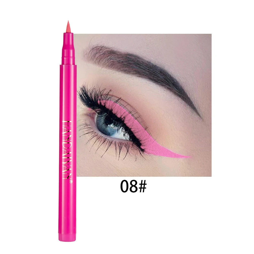 Rainbow Colorful Liquid Eyeliner Pen Set - Waterproof Matte, Long-Lasting