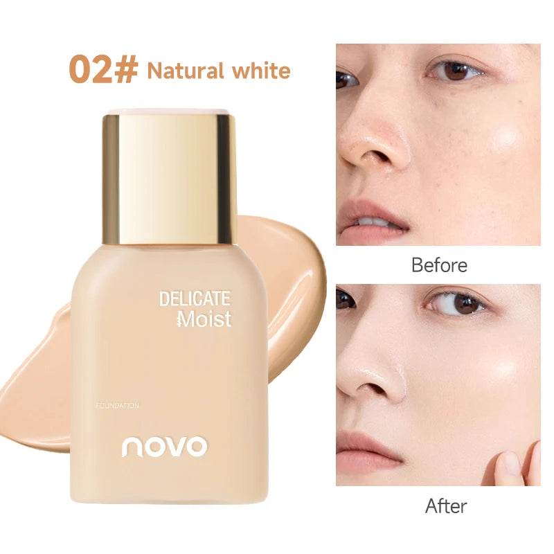 NOVO Smooth Liquid Foundation BB/CC Cream - Oil-Control, Waterproof & Even Skin Tone