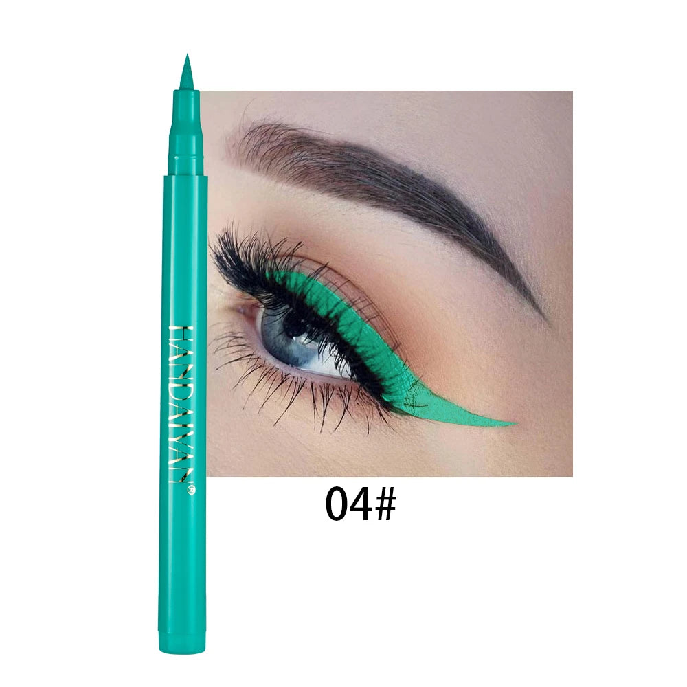 Rainbow Colorful Liquid Eyeliner Pen Set - Waterproof Matte, Long-Lasting