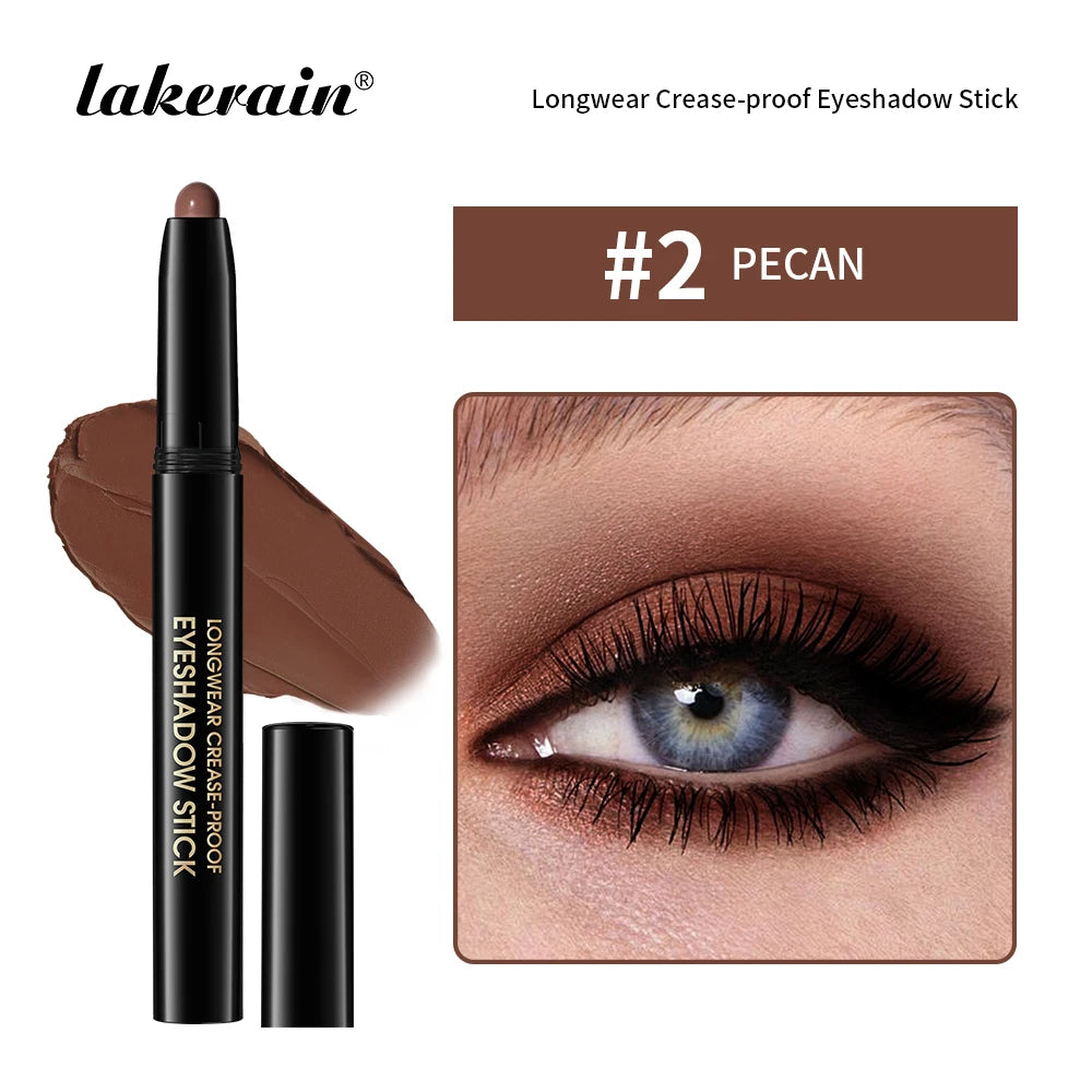 Lakerain 10-Color Matte Gradient Cream Eyeshadow Stick Set - Waterproof