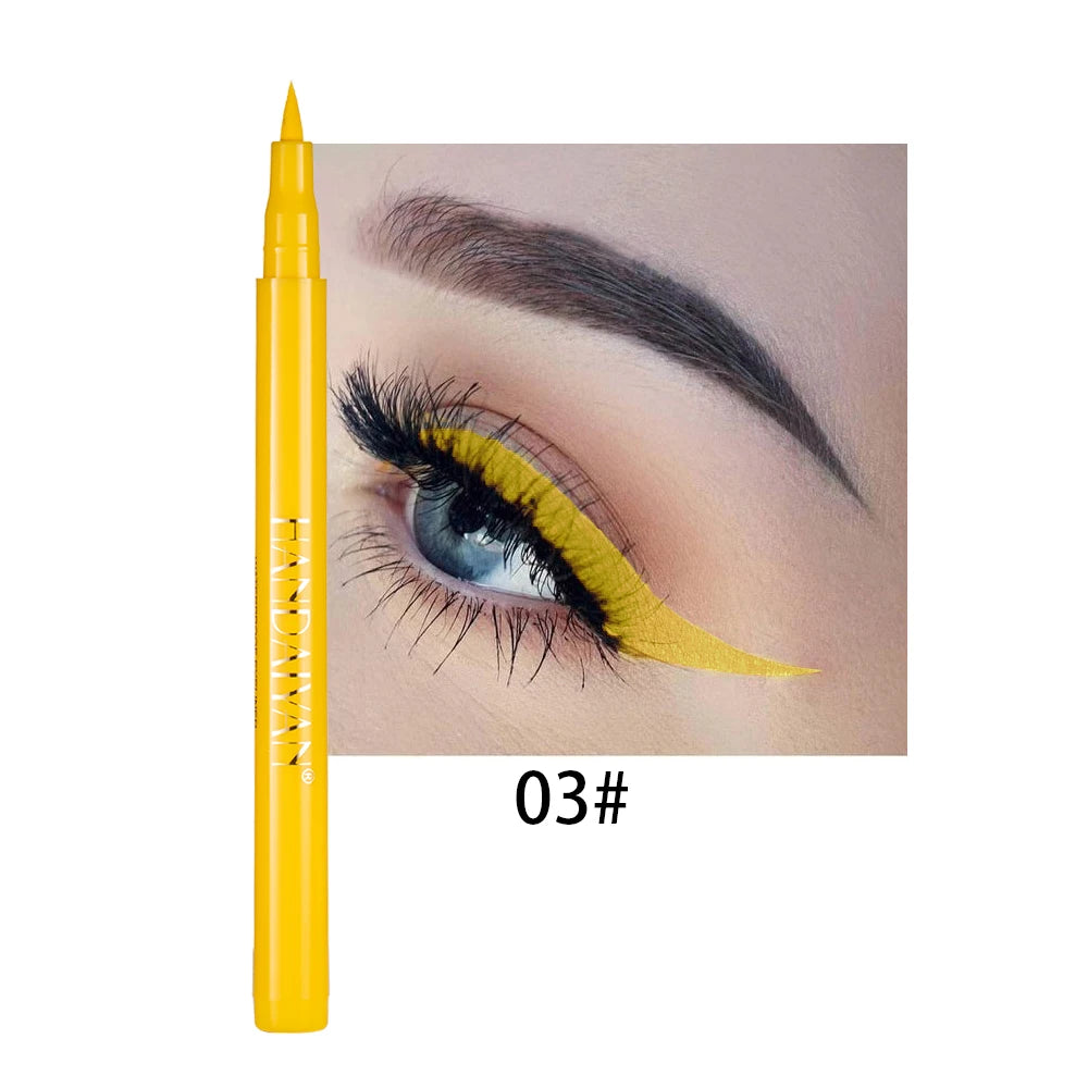 Rainbow Colorful Liquid Eyeliner Pen Set - Waterproof Matte, Long-Lasting