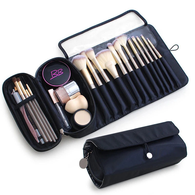 Macroupta Waterproof Nylon Rolling Makeup Brush Organiser - Fold & Travel Case