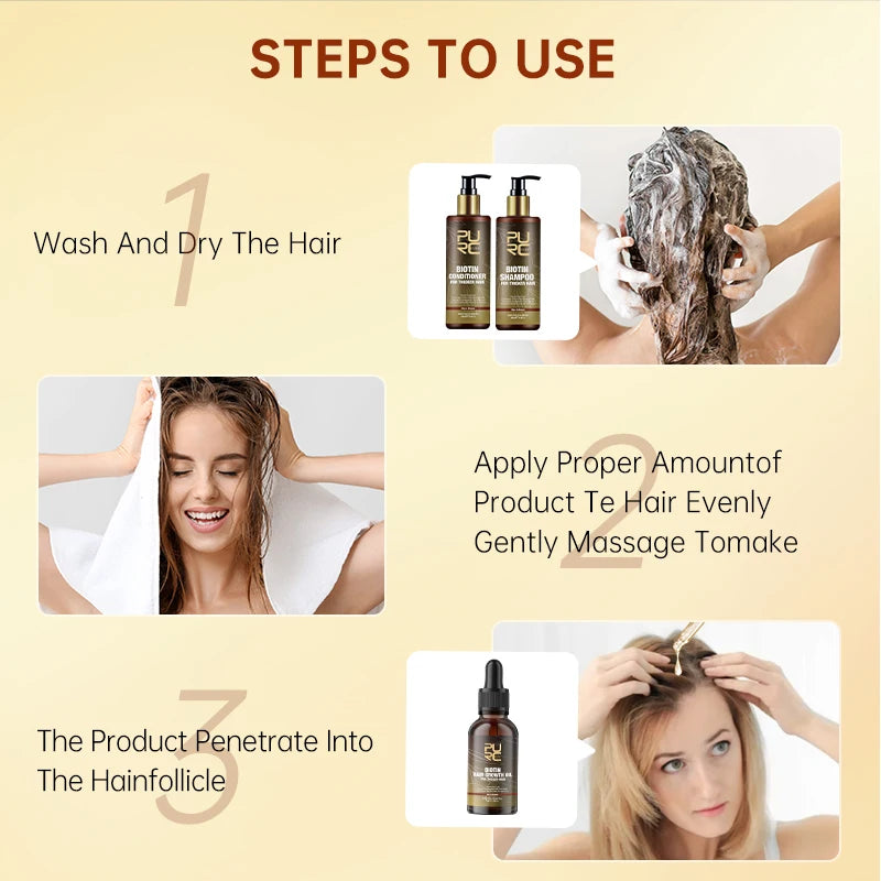 PURC Biotin & Argan Oil Hair Growth Shampoo - Anti Hair Loss Scalp Treatment