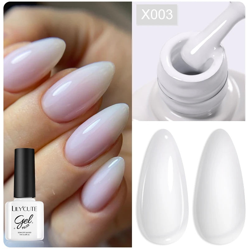 LILYCUTE 5ml Metallic Gold & Silver Mirror Liner Gel - Super Bright French Nail Art