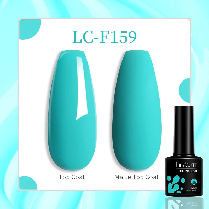 LILYCUTE 7ml Jelly Amber Dark Bloom Leopard Gel Polish - Semi-Permanent UV Nail Art