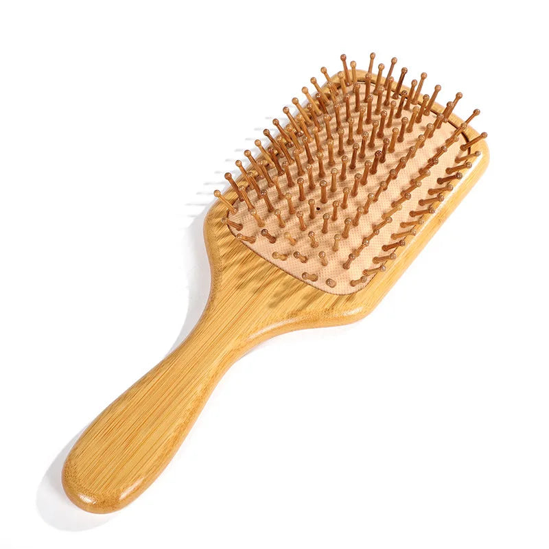 Sdottor Bamboo Airbag Hair Brush - Anti-Static Scalp Massage Comb for Hair Loss Reduction