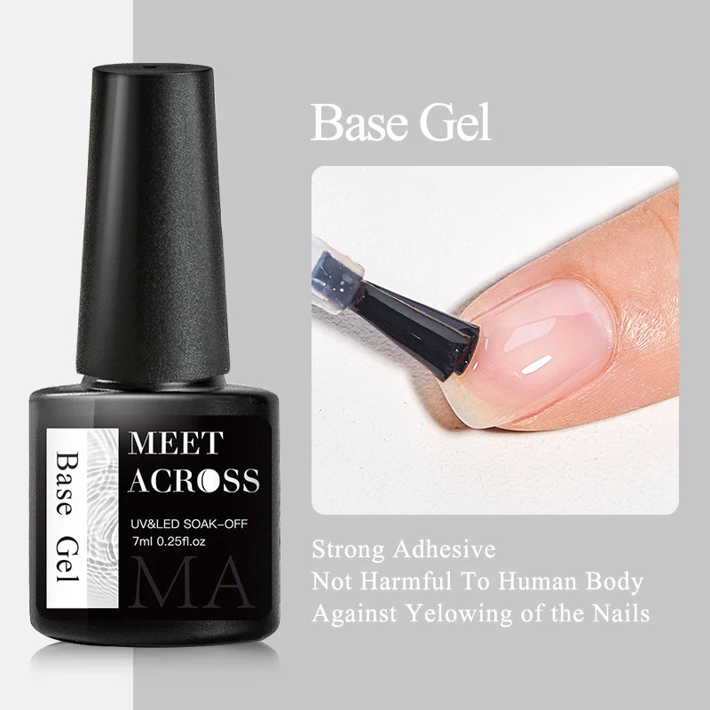 MEET ACROSS 7ml Wine Red Gel Polish - Long-Lasting French Style Nail Art Varnish