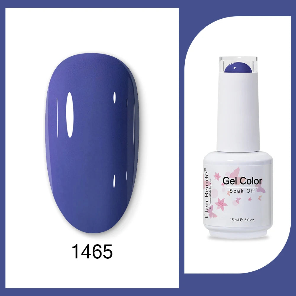 Clou Beaute 15ml HEMA & TPO Free Gel Polish - Army Green Organic Semi-Permanent Nail Art