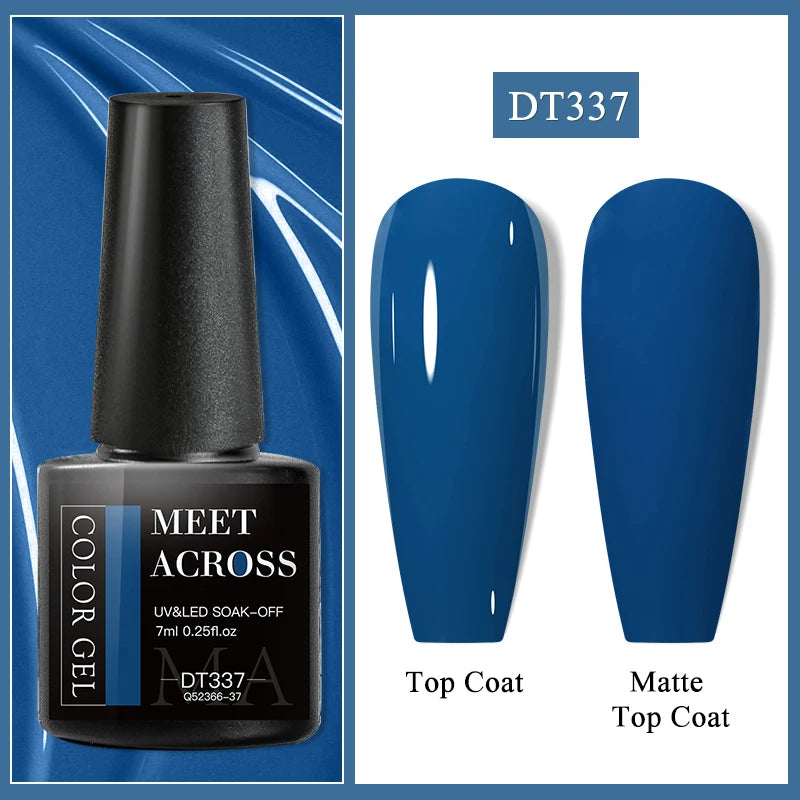 MEET ACROSS 7ml Wine Red Gel Polish - Long-Lasting French Style Nail Art Varnish