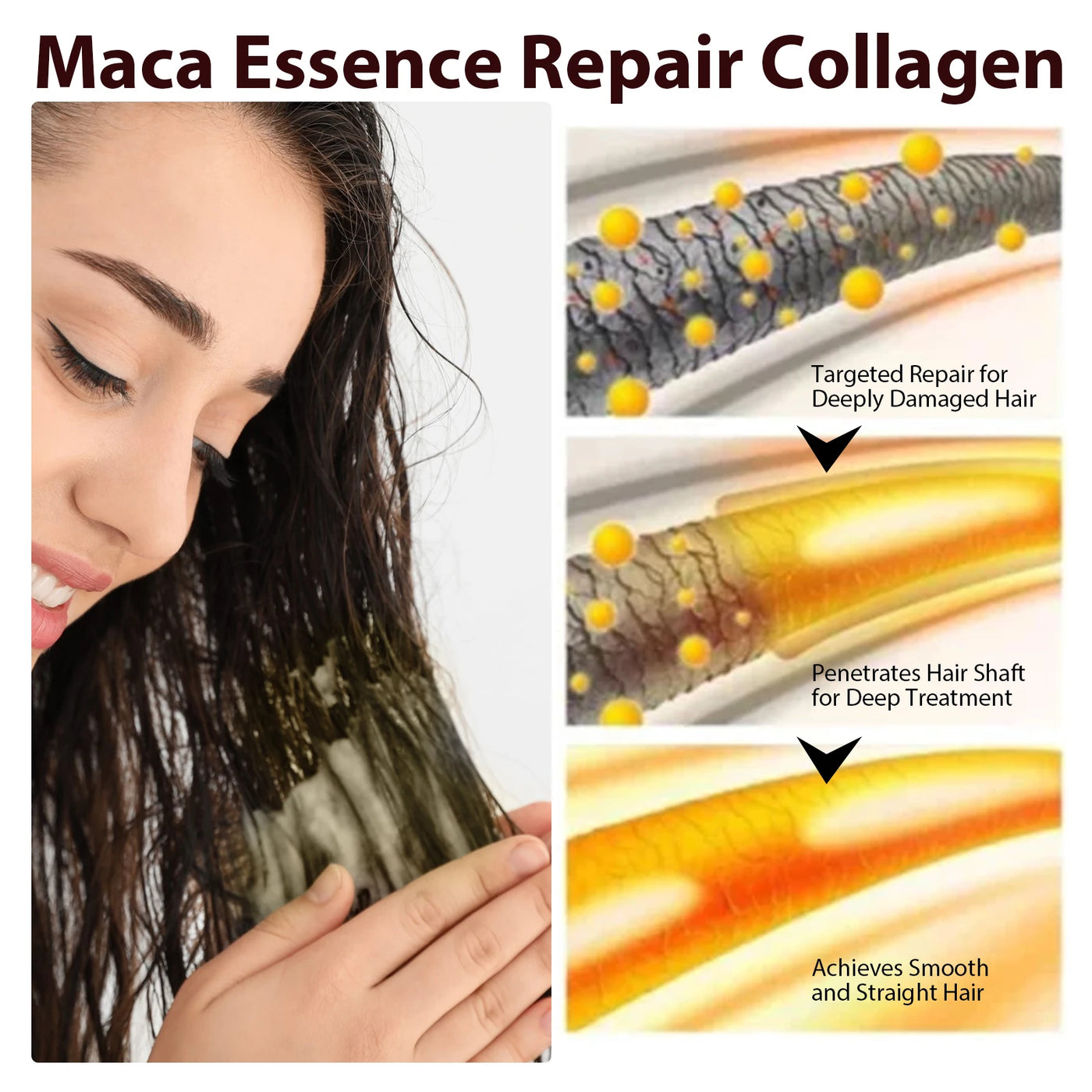 EELHOE Collagen Hair Mask - Frizz Reduction, Anti-Splitting & Softening Treatment