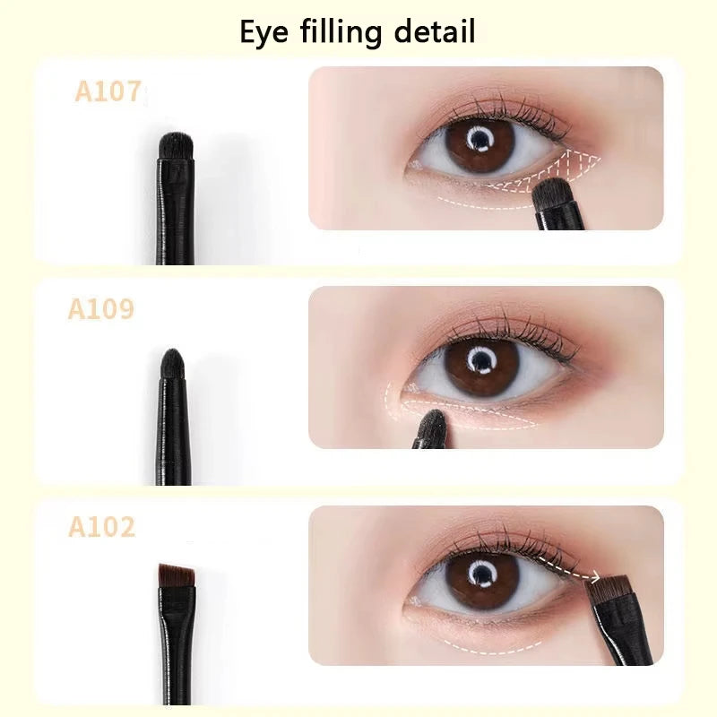Liplns 6-Piece Professional Eye Makeup Brush Set - Soft Contour & Detail Eyeshadow
