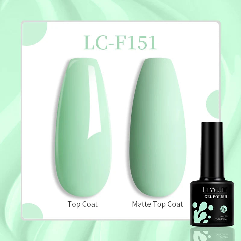 LILYCUTE 7ml Jelly Amber Dark Bloom Leopard Gel Polish - Semi-Permanent UV Nail Art