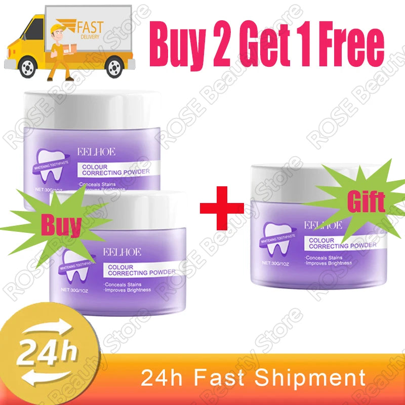 5-Day Teeth Whitening Powder - Removes Plaque, Stains & Calculus for Fresh Breath